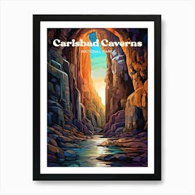 Carlsbad Caverns New Mexico Hiking Travel Art Art Print