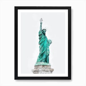 Statue Of Liberty Watercolor Painting 5 Art Print
