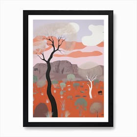 Great Victoria Desert   Australia, Contemporary Abstract Illustration 1 Art Print