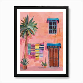 Pink House In Mexico 2 Art Print