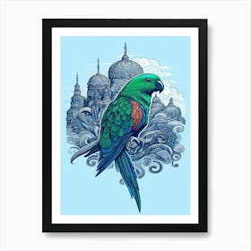 Taz Parrot In The City Art Print