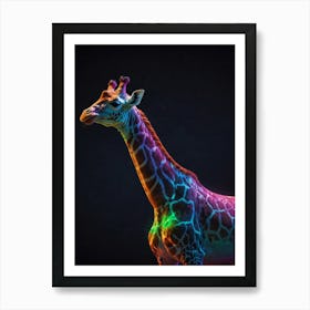 Rainbow Giraffe 3 Art Print