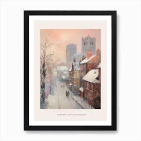 Dreamy Winter Painting Poster Durham United Kingdom 2 Art Print