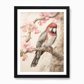 Storybook Animal Watercolour Parrot 3 Art Print