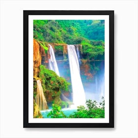 Nohsngithiang Falls, India Majestic, Beautiful & Classic Art Print