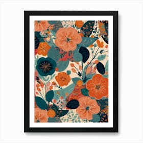 Floral Wallpaper Art Print