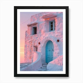 Mykonos At Sunset Art Print