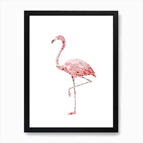 Mosaic Flamingo Art Print