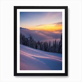 Schladming, Austria 1 Sunrise Skiing Poster Art Print