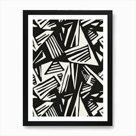 Abstract Black And White 1 Art Print