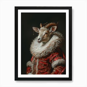 Renaissance Billy Goat Portrait Art Print