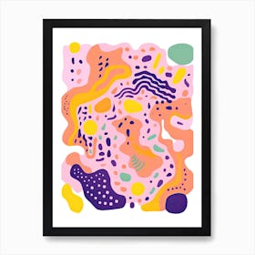 Abstract Landscape Risograph Style 16 Art Print