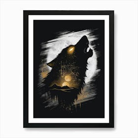 Howling Wolf Art Print