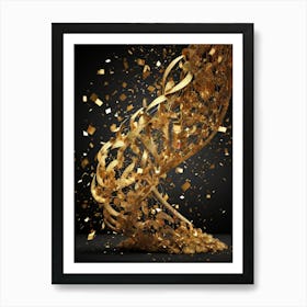 Golden Confetti Art Print