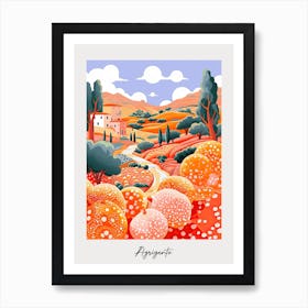 Poster Of Agrigento, Italy, Illustration In The Style Of Pop Art 2 Art Print