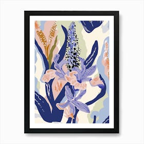 Colourful Flower Illustration Hyacinth 4 Art Print