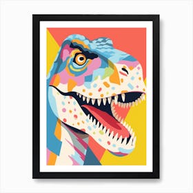 Colourful Dinosaur Tyrannosaurus Rex 1 Art Print