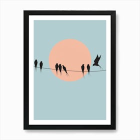 Birds On A Wire Art Print