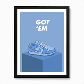 Sneakers Dunk Head Art Print