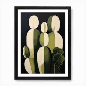 Modern Abstract Cactus Painting Carnegiea Gigantea Cactus 1 Art Print