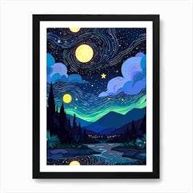 Night Sky 25 Art Print