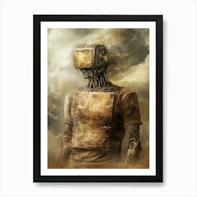 Robot In The Sky Art Print