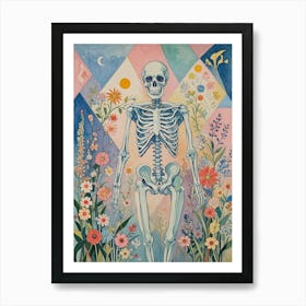 Skeleton In The Garden no1 Art Print