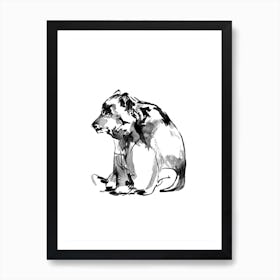 Sitting Bear Art Print