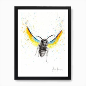 Brave Busy Bee Art Print
