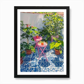 Pink Patio Art Print