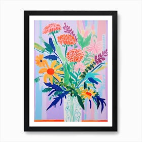 Flowers In A Vase Contemporary still life Art Print