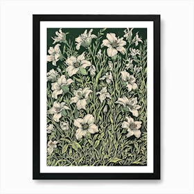 White Flowers 1 Art Print