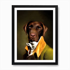 Hungry Teun The Labrador Dog Pet Portraits Art Print