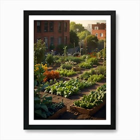 City Rooftop Garden 1 Art Print