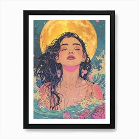 Moon Girl 3 Art Print