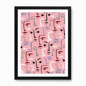 Monochrome Faces Art Print