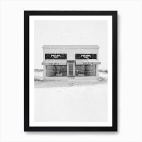 Snowing @Prada Marfa Art Print