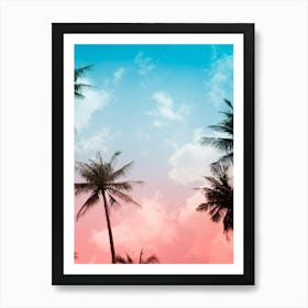 Palm Trees In The Sky Art Print