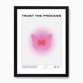 Trust Butterfly Pink Art Print