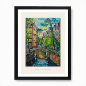 Dinosaur In The Canals Of Amsterdam 1 Poster Art Print