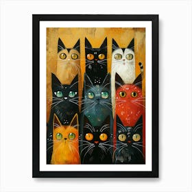Group Of Cats 11 Art Print