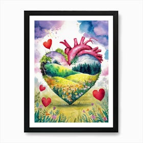 Heart Of Love 1 Art Print