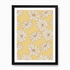 Daisy Pattern Art Print