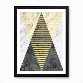 Modern geometry with gold 5 Art Print