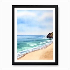 Rodeo Beach, California Watercolour Art Print