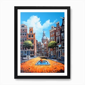 Painting Of Amsterdam  In The Style Of Post Modernism 1 Art Print