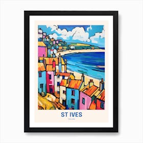 St Ives England 3 Uk Travel Poster Art Print