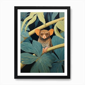 Tarsier 2 Tropical Animal Portrait Art Print