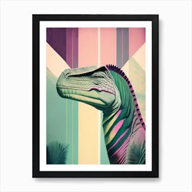 Iguanodon Pastel Dinosaur Art Print