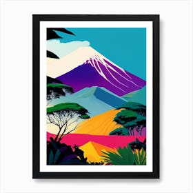 Mount Kilimanjaro National Park Tanzania Pop Matisse Art Print
